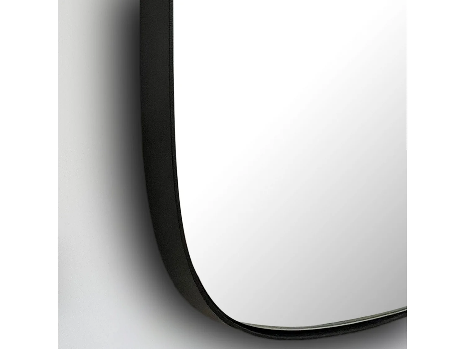 Miroir Murale Métal 53x60 cm Miroir Mur Couloir Grand Noir Asymétrique