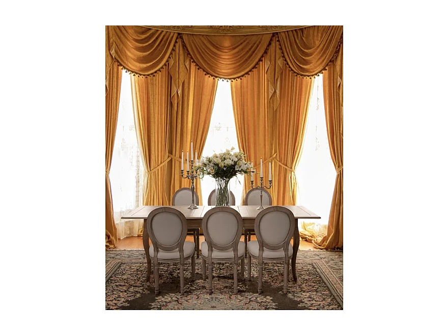 Conjunto de 2 sillas medallón de estilo Luis XVI – Elegancia y prestigio para su interior-Color Rosa empolvado