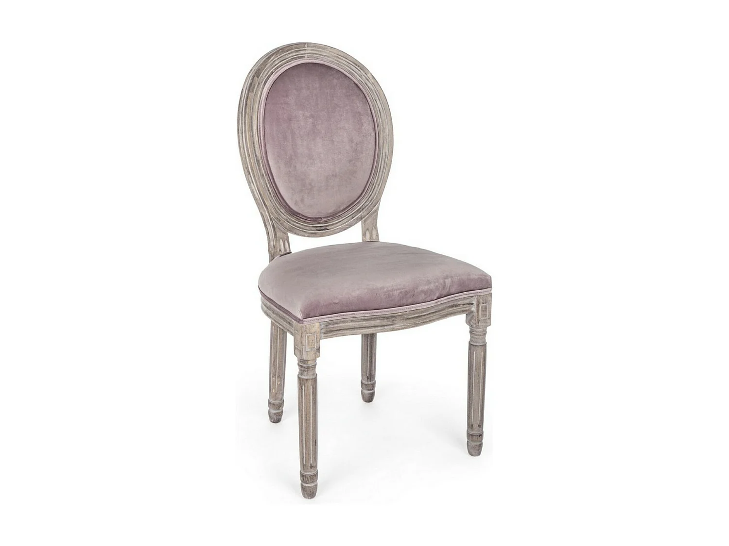 Lot de 2 chaises médaillon style Louis XVI – Élégance et prestige pour votre intérieur-Couleur Rose poudré