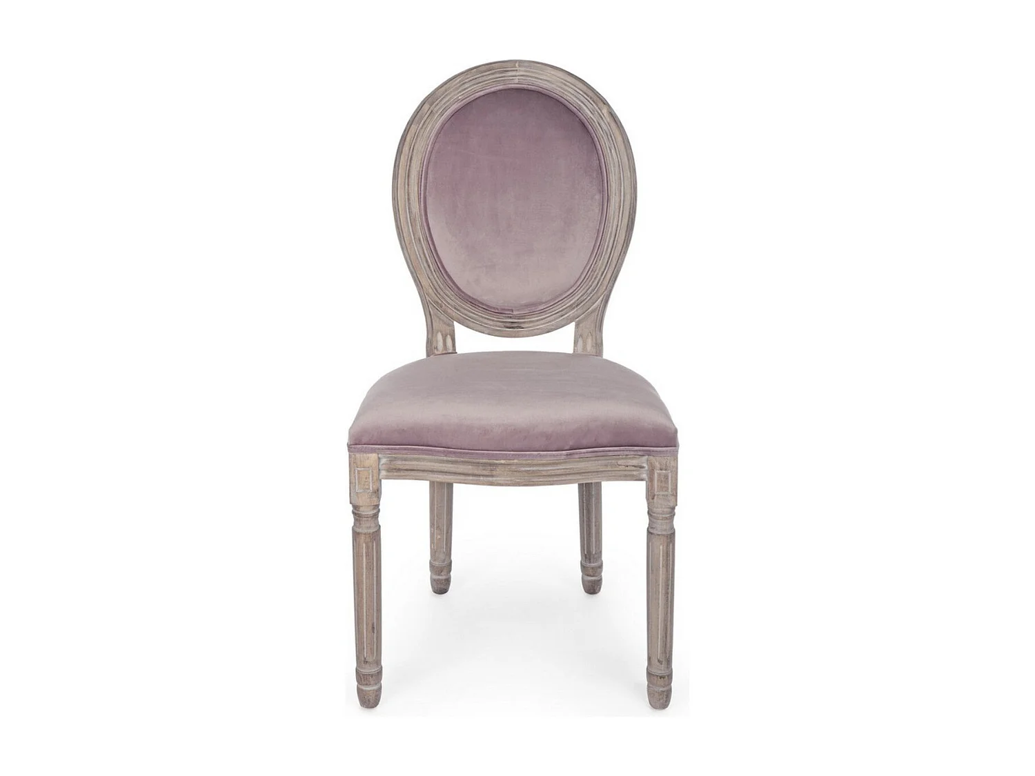 Lot de 2 chaises médaillon style Louis XVI – Élégance et prestige pour votre intérieur-Couleur Rose poudré