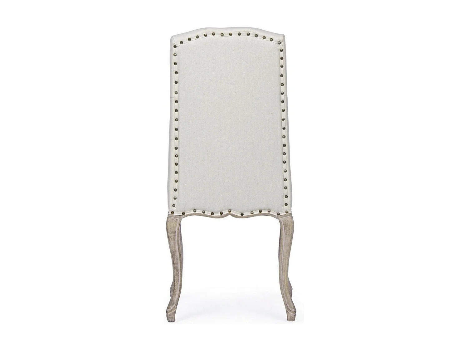 Juego de 2 sillas Dova – Patas de madera de caucho natural y asiento de tela-Color Blanco