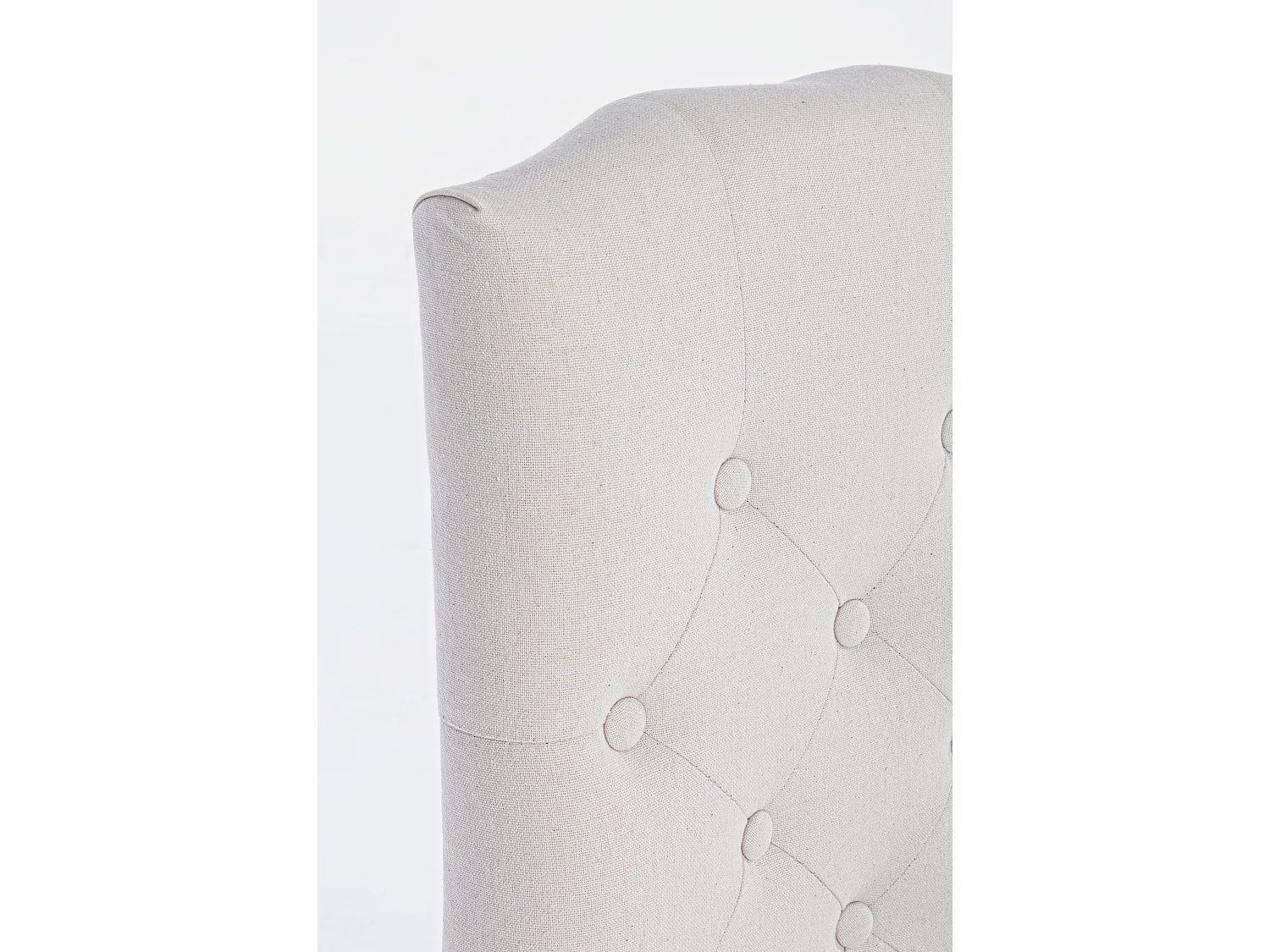 Juego de 2 sillas Dova – Patas de madera de caucho natural y asiento de tela-Color Blanco