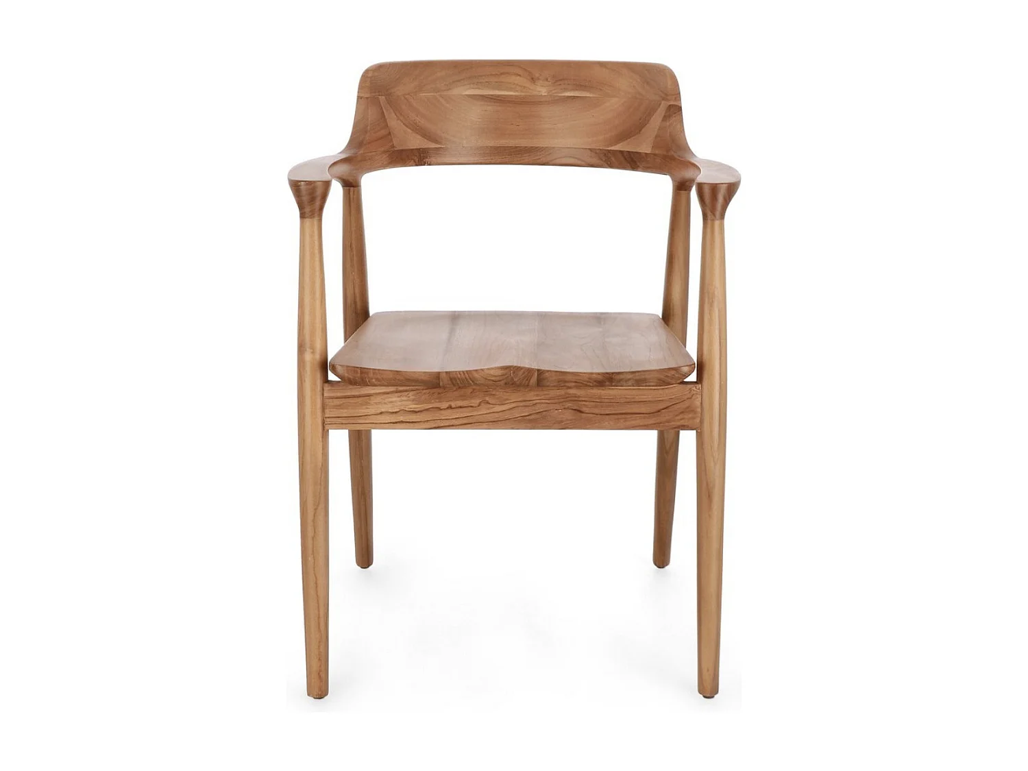 Lot de 2 chaises en bois de Teck Suza – Qualité et raffinement-Couleur Noir