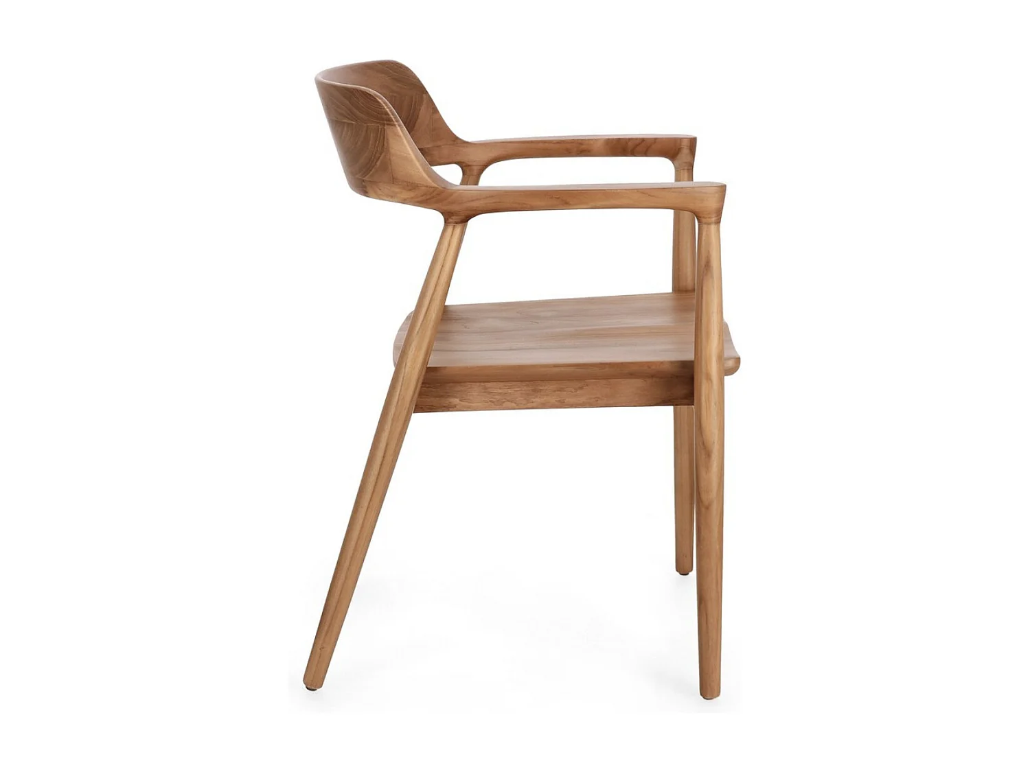 Lot de 2 chaises en bois de Teck Suza – Qualité et raffinement-Couleur Noir