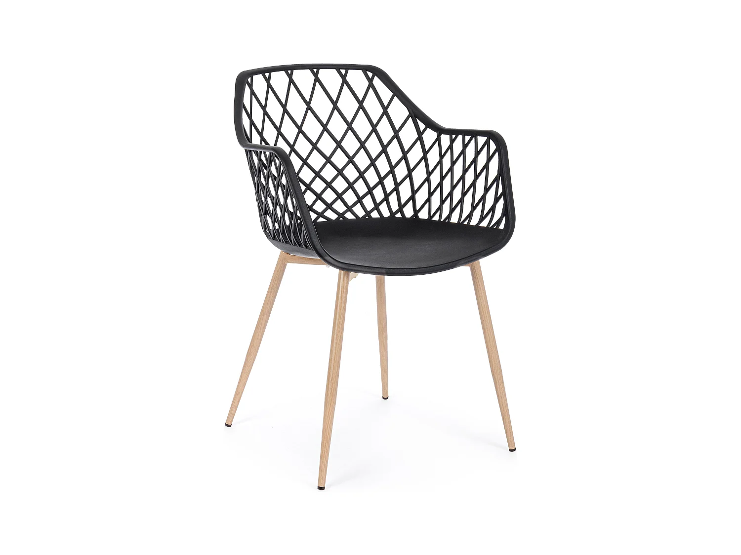 Lot de 4 chaises Optik - Polyvalentes pour intérieur et éxtérieur-Couleur Noir
