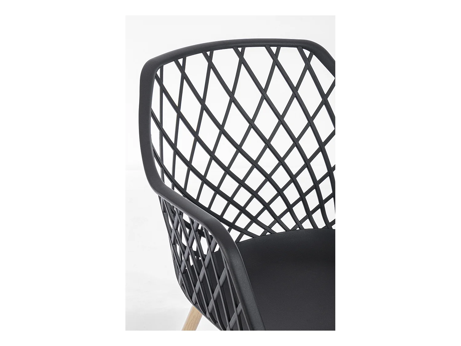 Juego de 4 sillas Optik - Versátil para uso interior y exterior-Color Negro