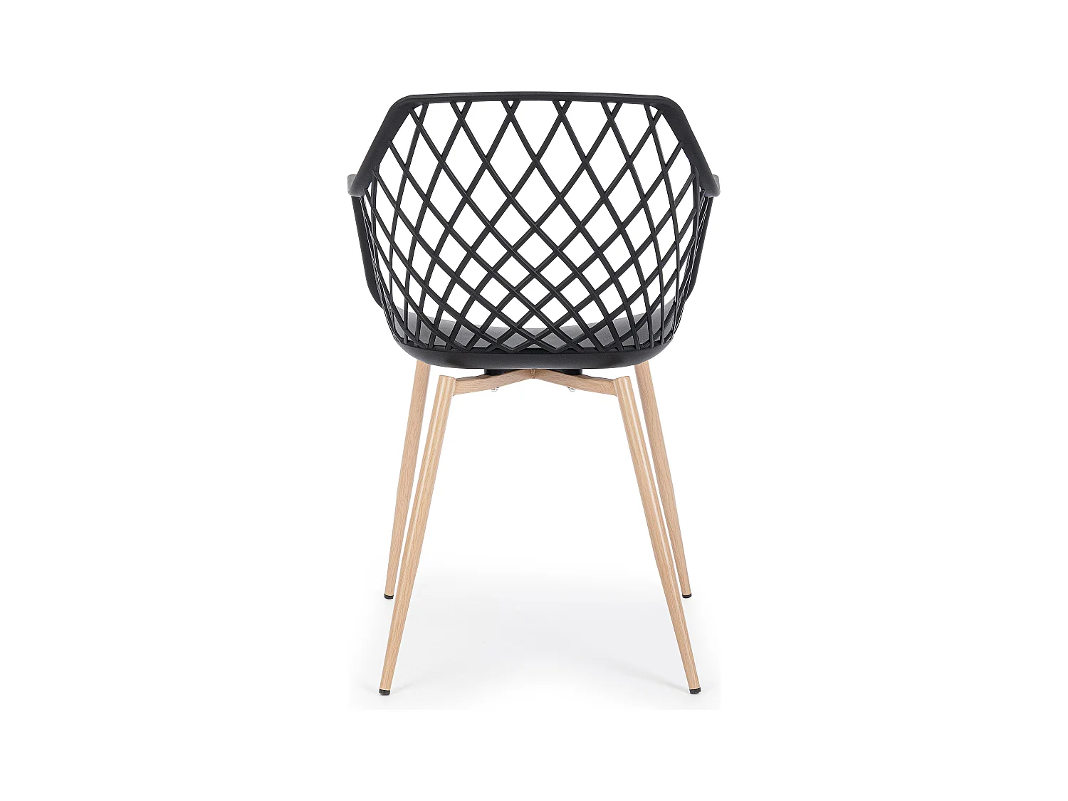 Juego de 4 sillas Optik - Versátil para uso interior y exterior-Color Negro