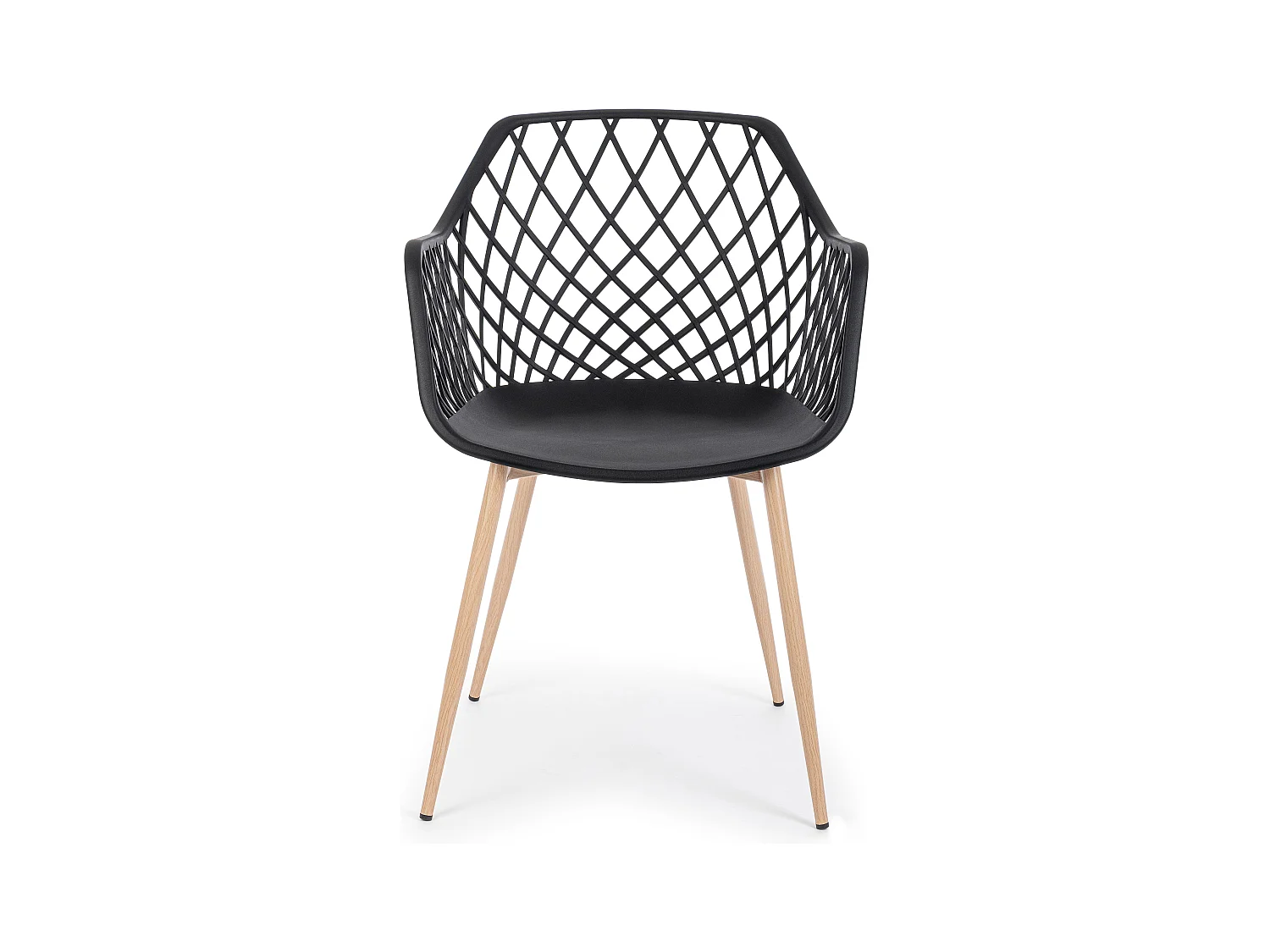 Juego de 4 sillas Optik - Versátil para uso interior y exterior-Color Negro