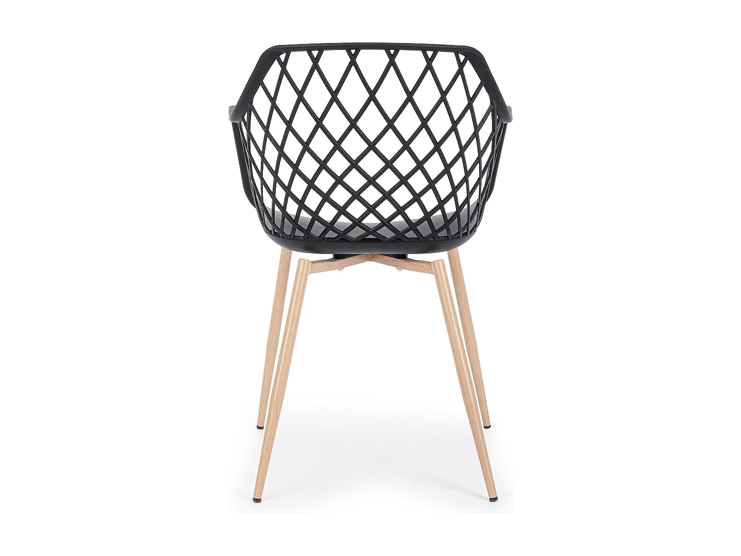 Lot de 4 chaises Optik - Polyvalentes pour intérieur et éxtérieur-Couleur Noir