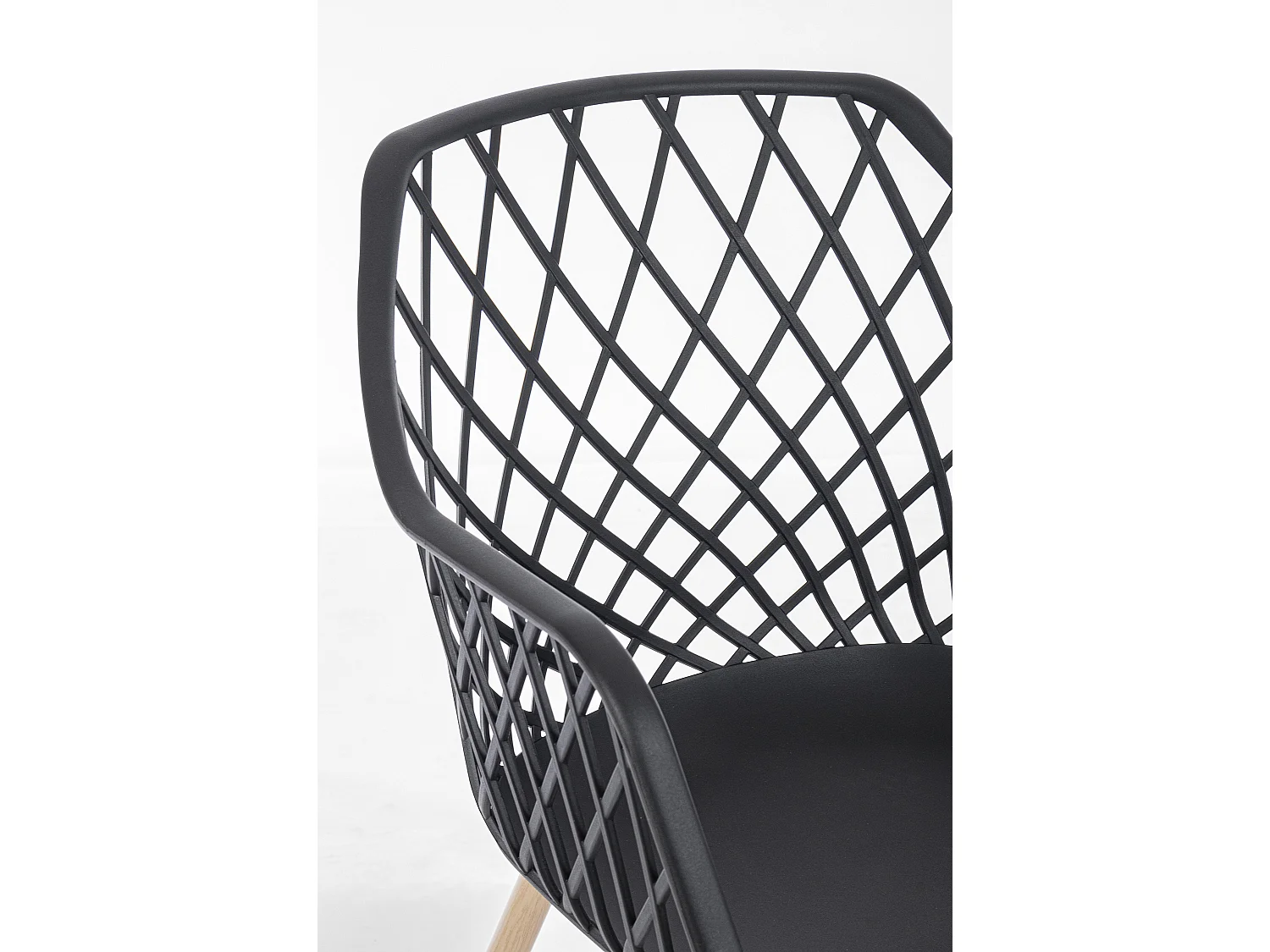 Lot de 4 chaises Optik - Polyvalentes pour intérieur et éxtérieur-Couleur Noir