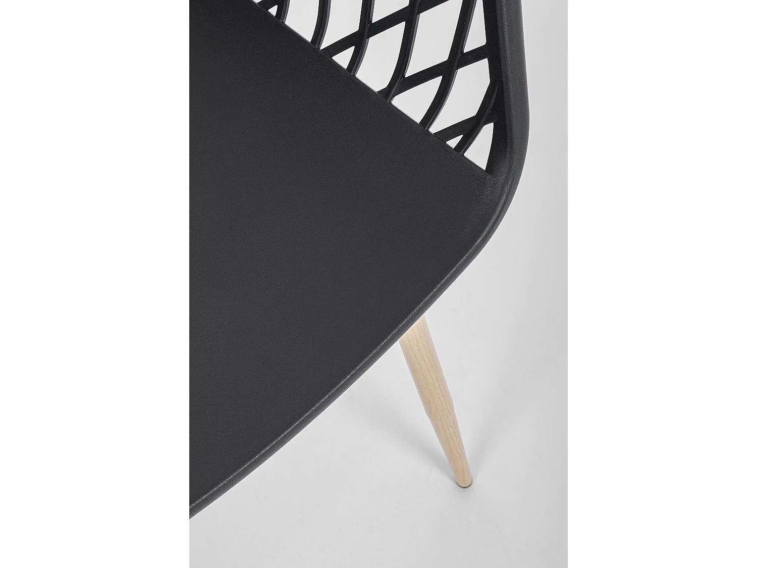 Lot de 4 chaises Optik - Polyvalentes pour intérieur et éxtérieur-Couleur Noir