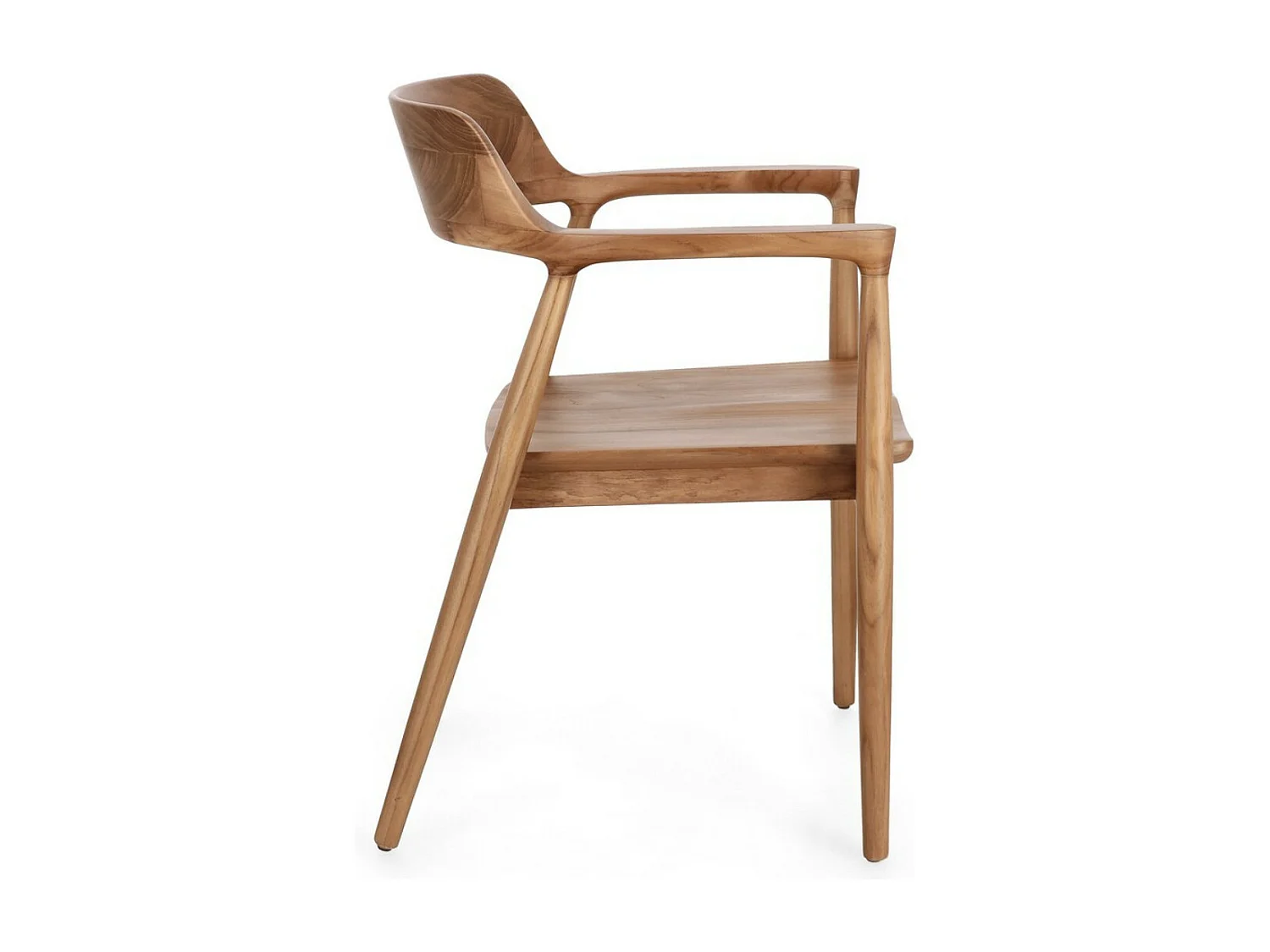 Lot de 2 chaises en bois de Teck Suza – Qualité et raffinement-Couleur Naturel