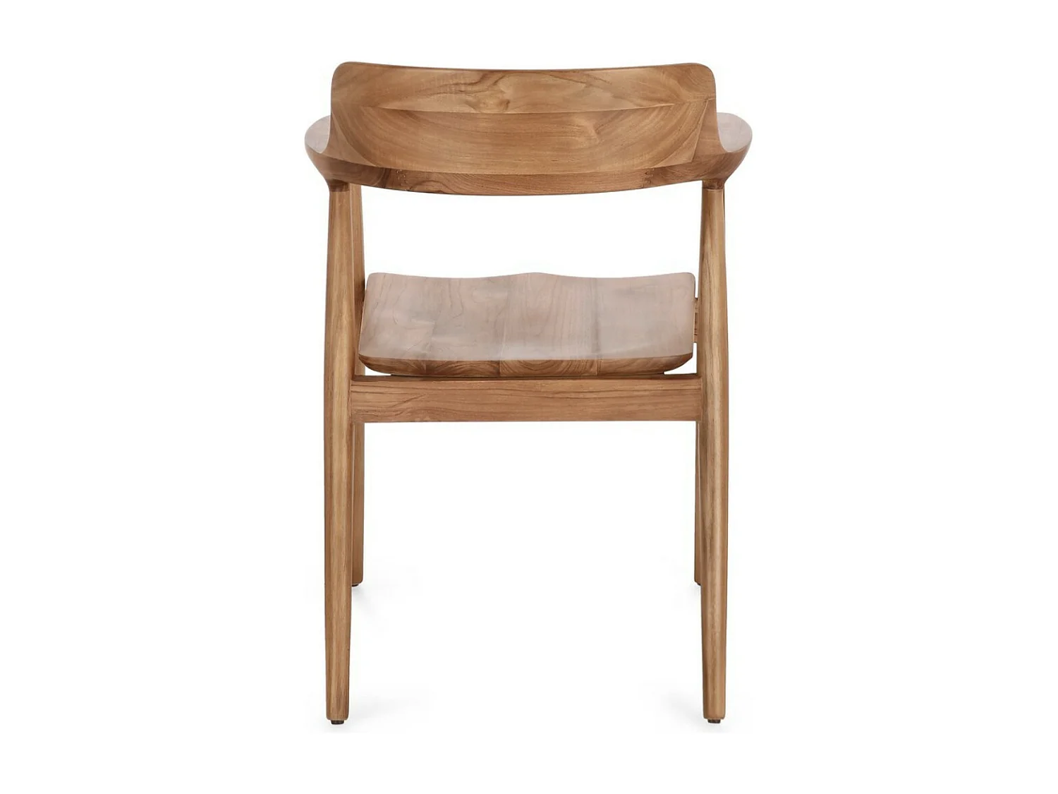 Lot de 2 chaises en bois de Teck Suza – Qualité et raffinement-Couleur Naturel