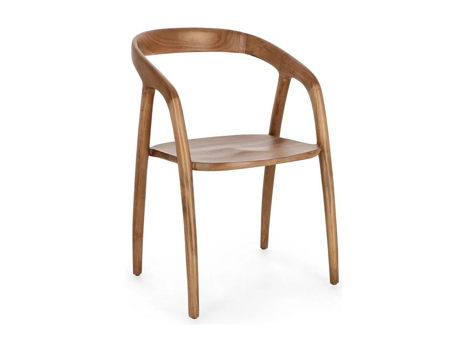 Lot de 2 chaises en bois de Teck Kotty– Luxe et durabilité-Couleur Naturel