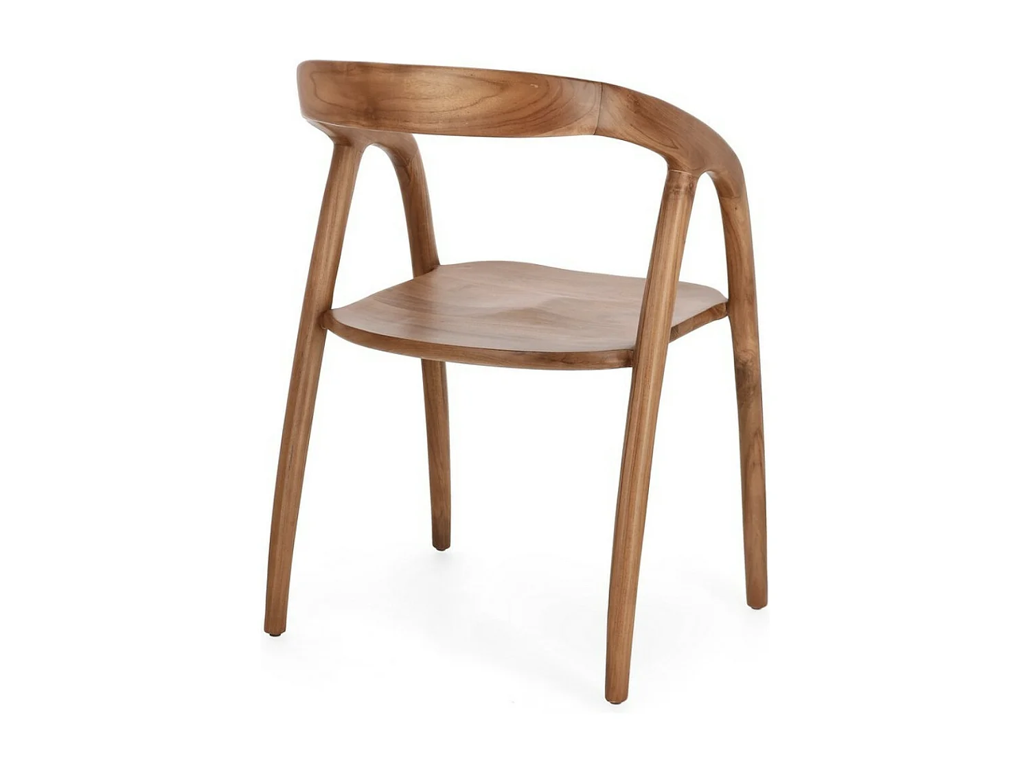 Lot de 2 chaises en bois de Teck Kotty– Luxe et durabilité-Couleur Naturel