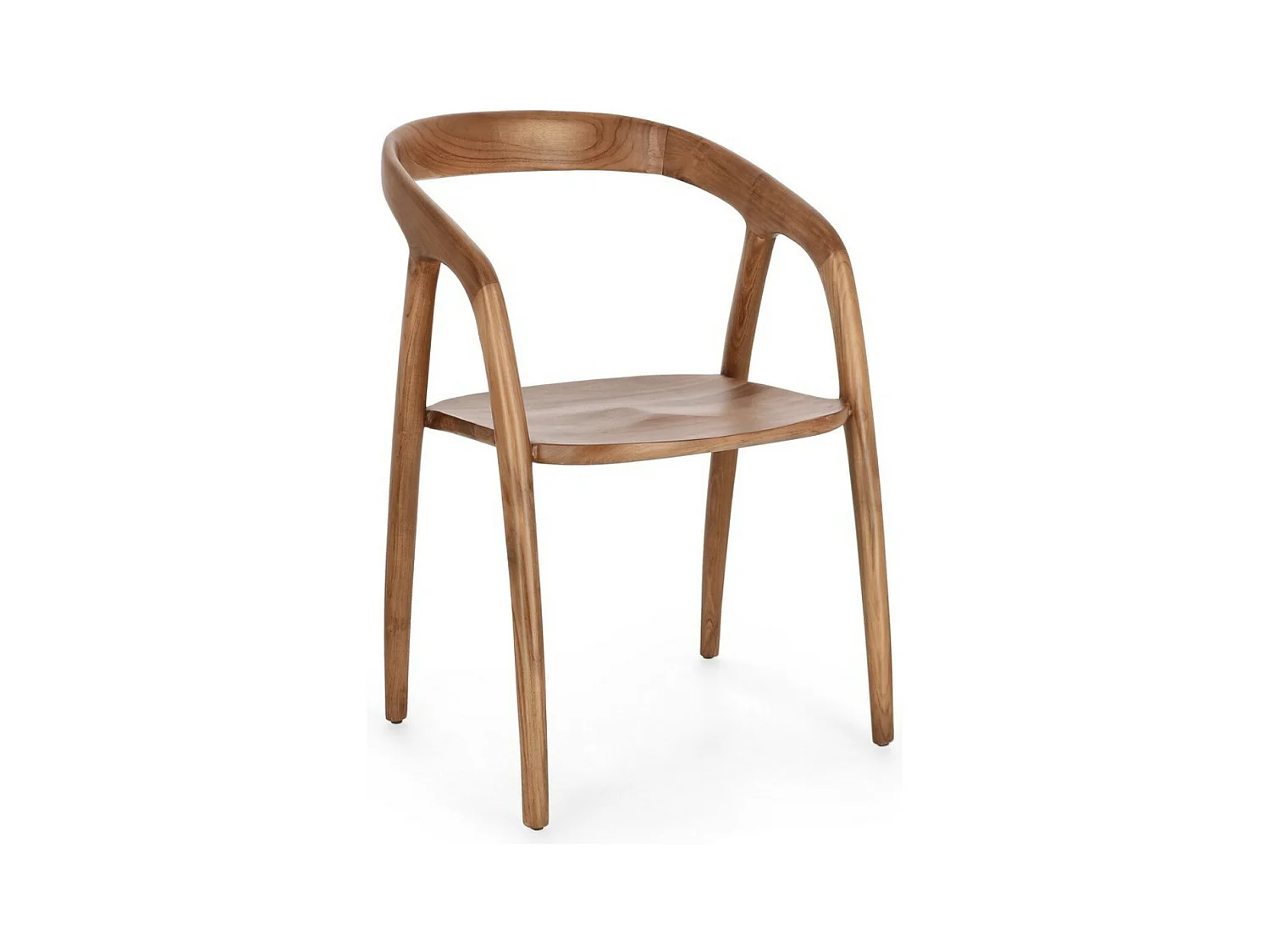 Lot de 2 chaises en bois de Teck Kotty– Luxe et durabilité-Couleur Naturel