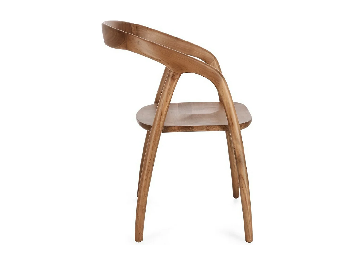 Lot de 2 chaises en bois de Teck Kotty– Luxe et durabilité-Couleur Naturel