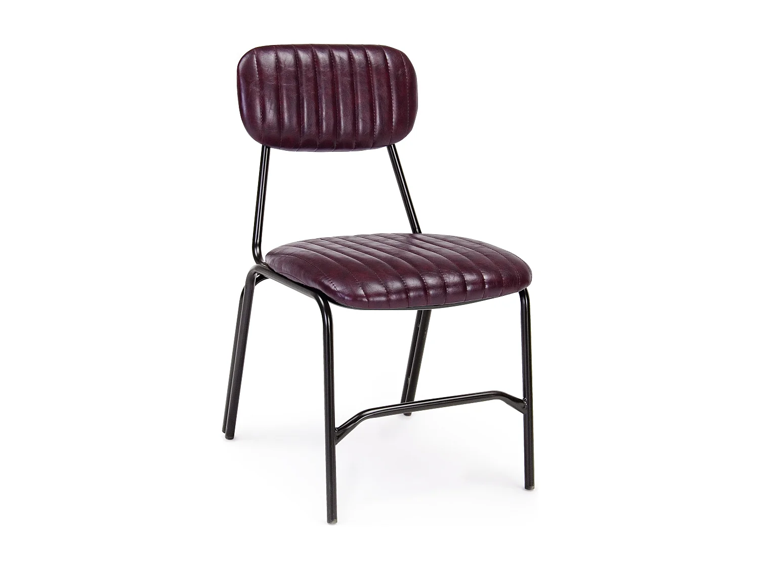 Lot de 2 chaises vintage Debbie-Couleur Bordeaux