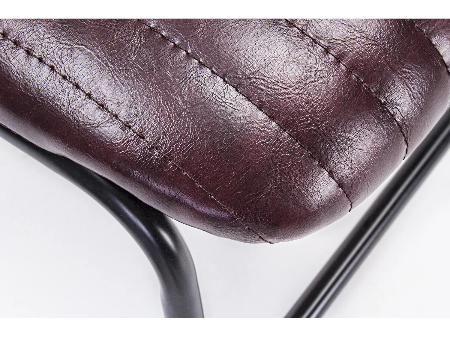 Lot de 2 chaises vintage Debbie-Couleur Bordeaux