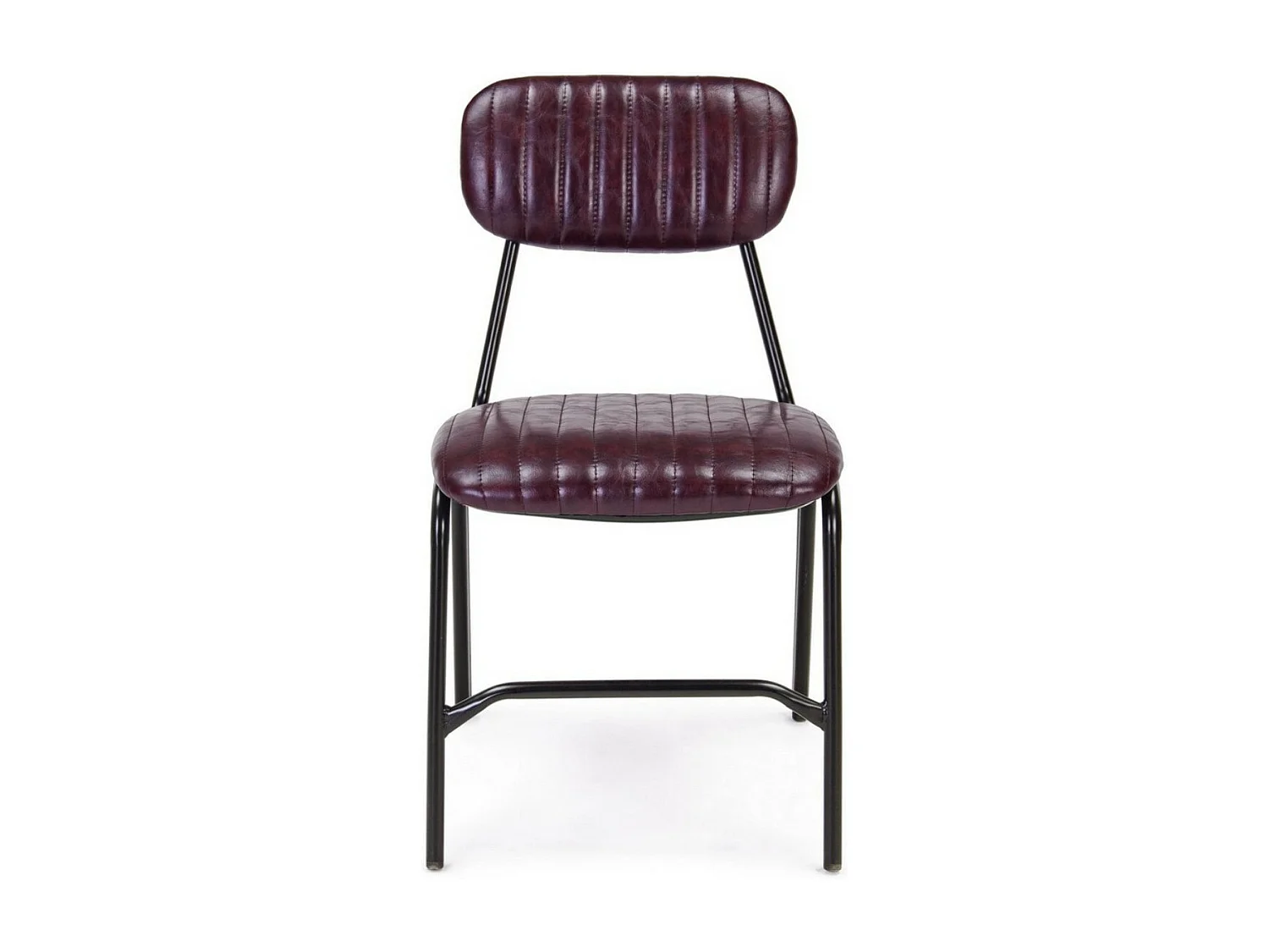 Lot de 2 chaises vintage Debbie-Couleur Bordeaux