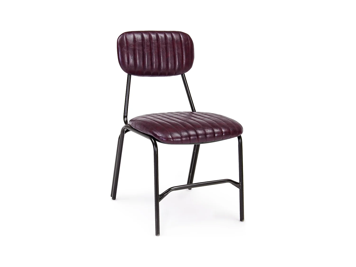 Lot de 2 chaises vintage Debbie-Couleur Bordeaux