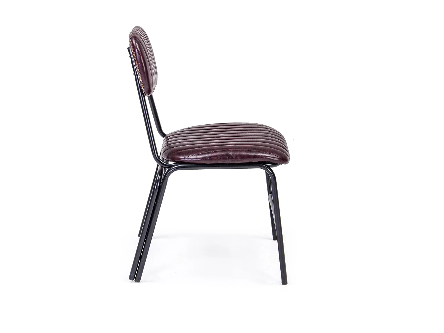 Lot de 2 chaises vintage Debbie-Couleur Bordeaux