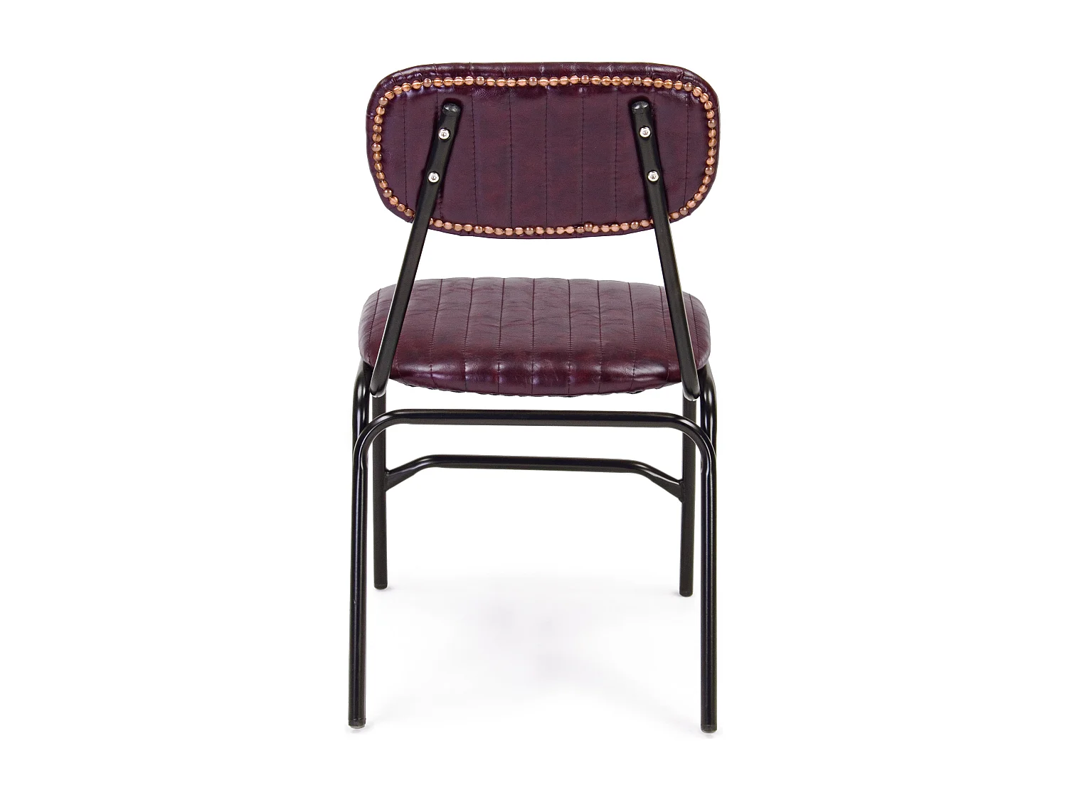 Lot de 2 chaises vintage Debbie-Couleur Bordeaux
