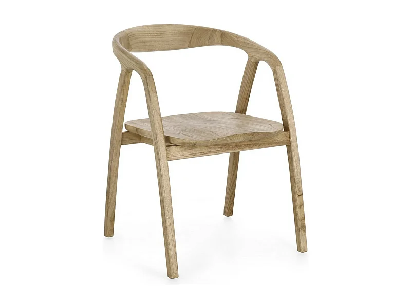 Chaise en bois de Sungkai – Élégance artisanale et durabilité