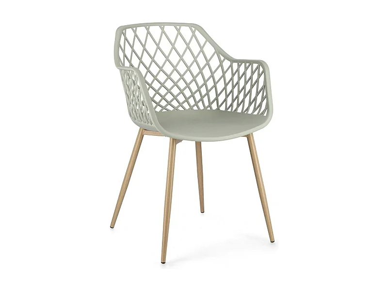 Lot de 4 chaises Optik - Polyvalentes pour intérieur et éxtérieur-Couleur Vert