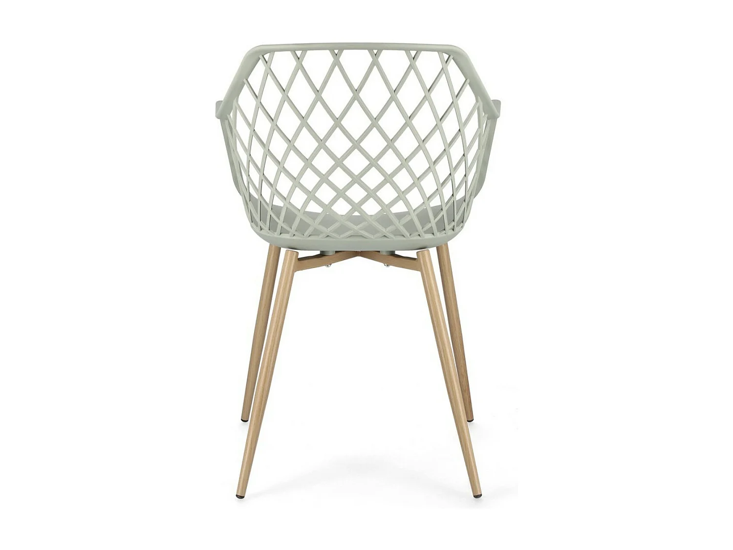 Juego de 4 sillas Optik - Versátil para uso interior y exterior-Color Verde