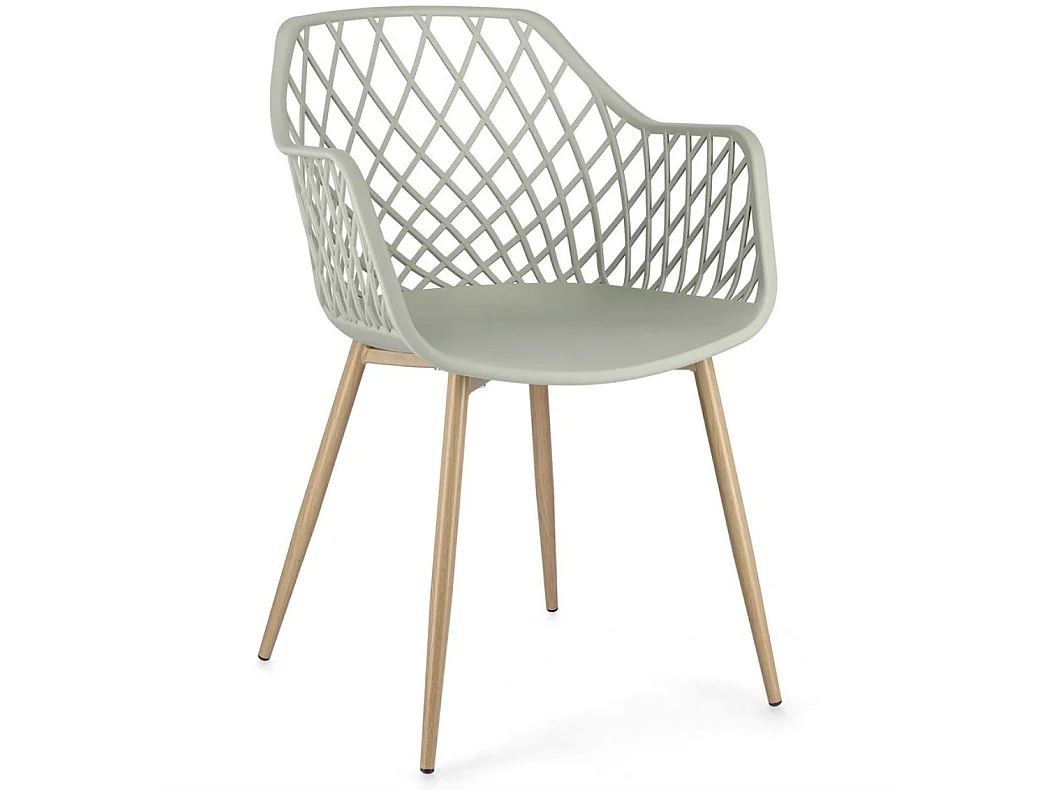 Lot de 4 chaises Optik - Polyvalentes pour intérieur et éxtérieur-Vert