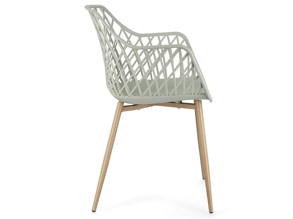 Lot de 4 chaises Optik - Polyvalentes pour intérieur et éxtérieur-Vert