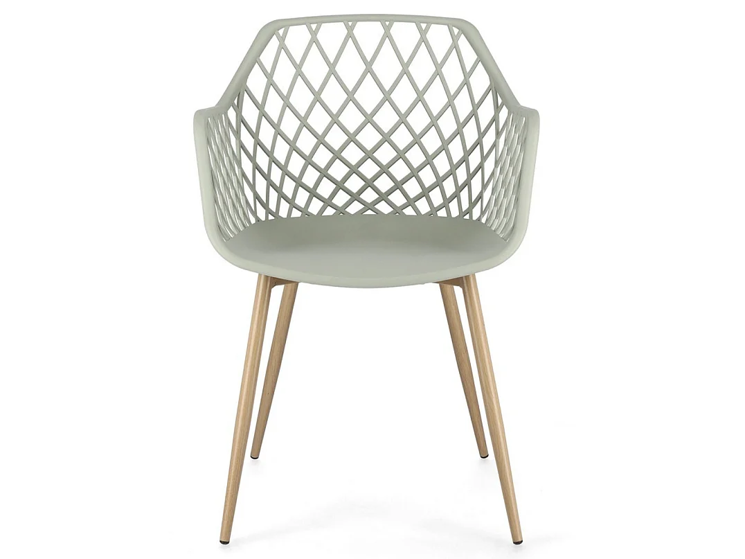Lot de 4 chaises Optik - Polyvalentes pour intérieur et éxtérieur-Vert