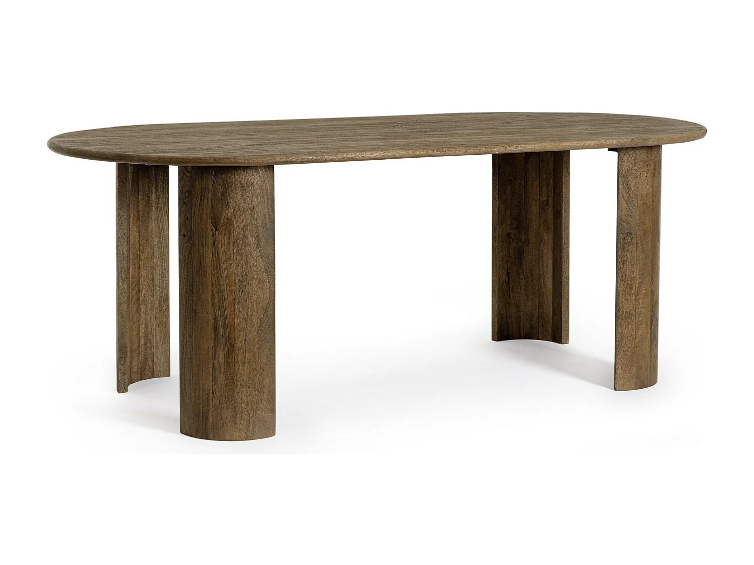 Orinda massief houten ovale eettafel 210 cm-Kleur Bruin