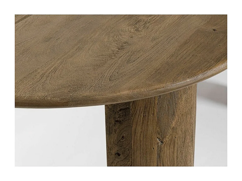 Orinda massief houten ovale eettafel 210 cm-Kleur Bruin