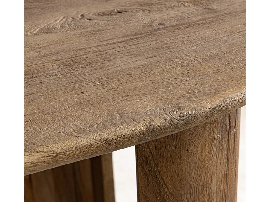 Orinda massief houten ovale eettafel 210 cm-Kleur Bruin