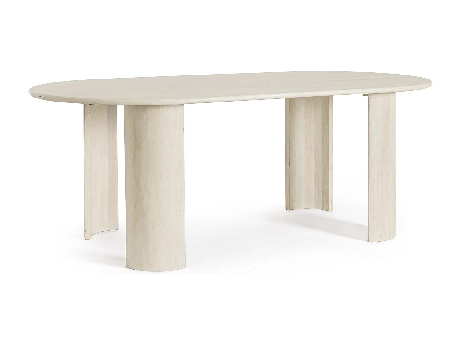 Table à manger ovale en bois massif Orinda 210cm-Couleur Naturel