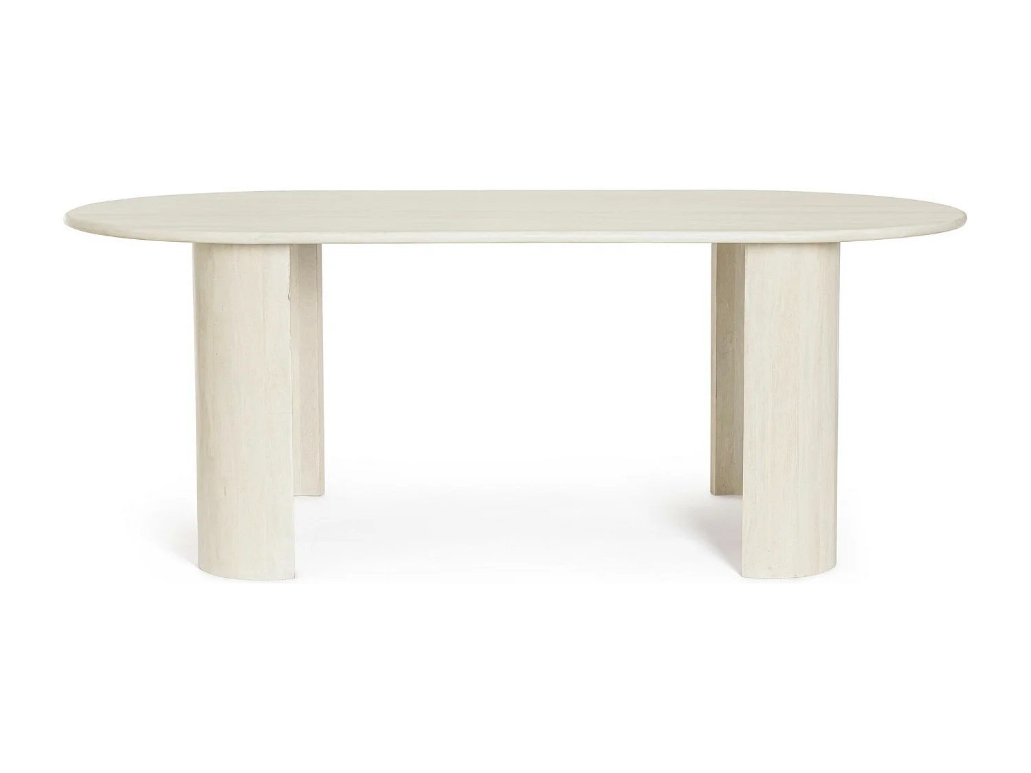 Orinda massief houten ovale eettafel 210 cm-Kleur Natuurlijk