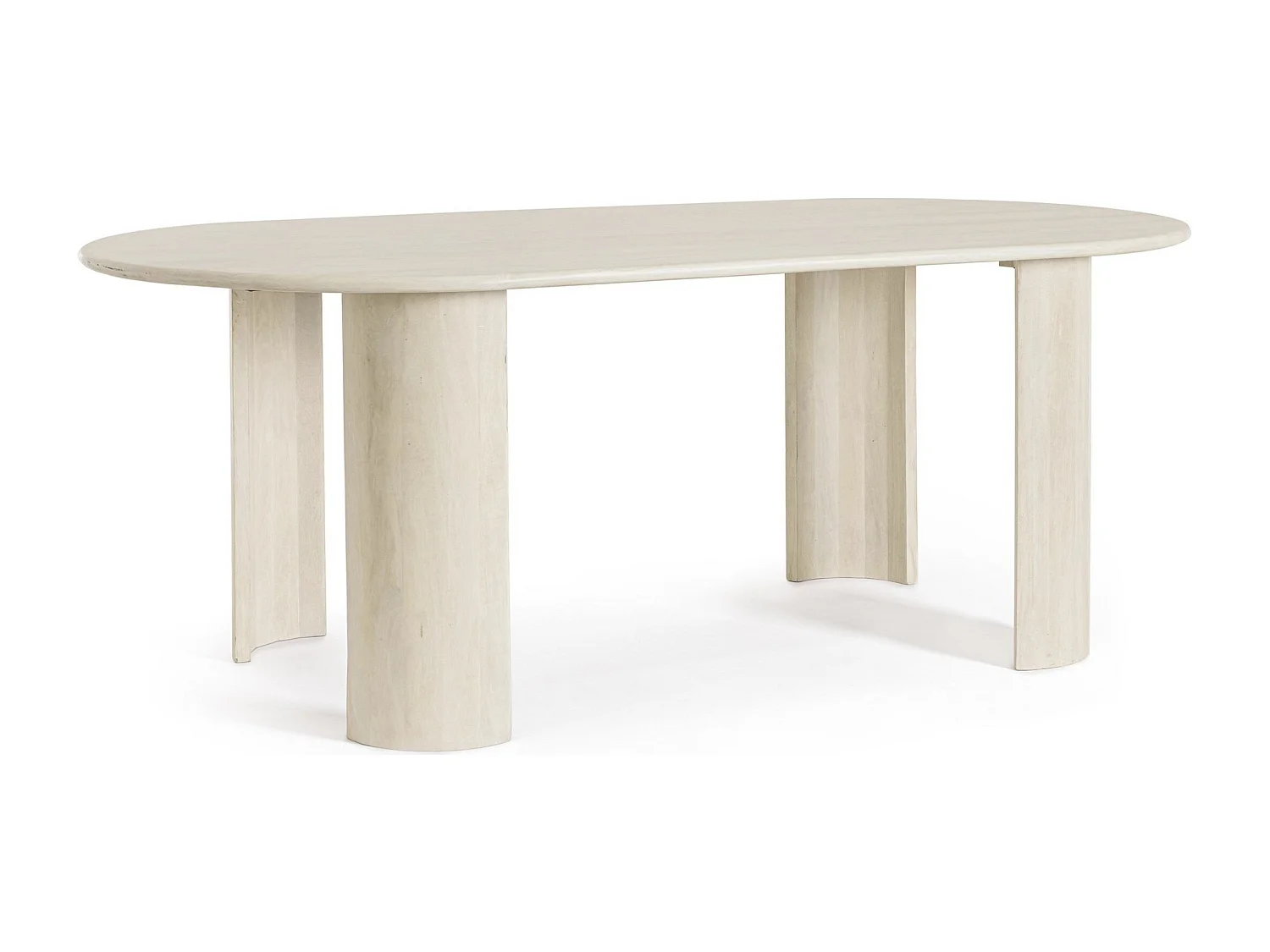 Orinda massief houten ovale eettafel 210 cm-Kleur Natuurlijk