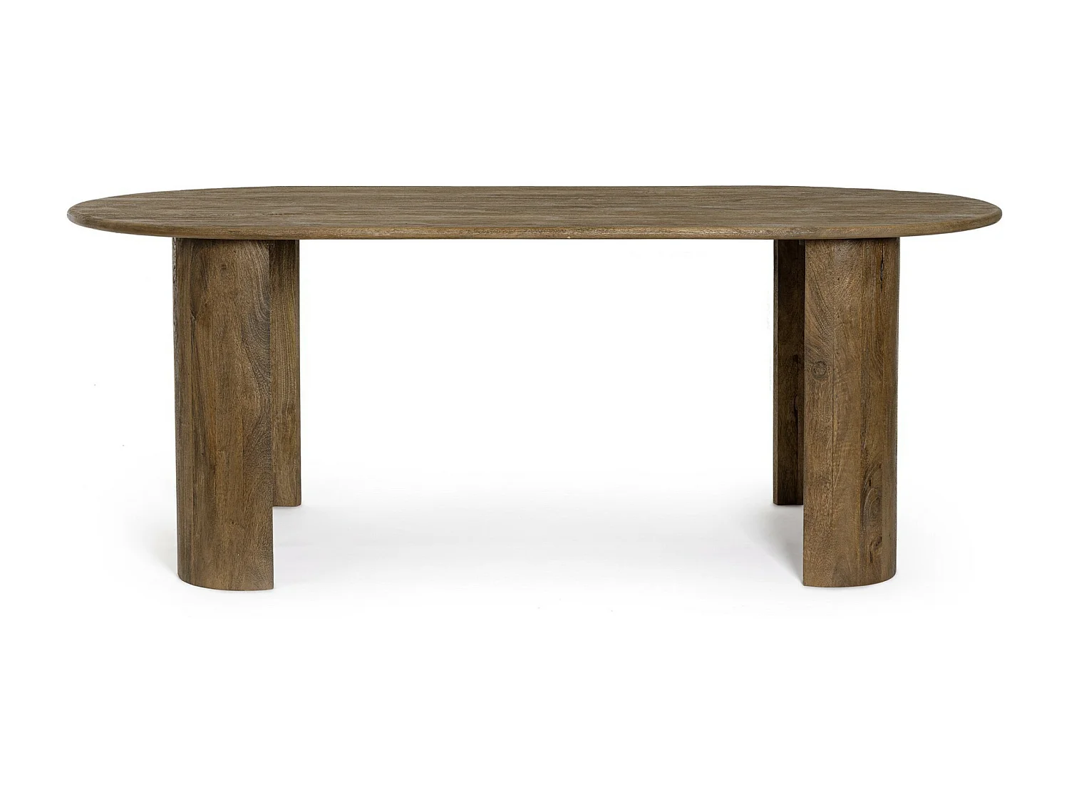 Orinda massief houten ovale eettafel 210 cm-Kleur Natuurlijk