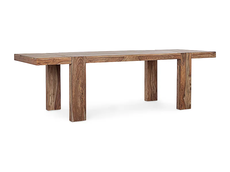Table extensible bois de shesham naturel Sany L 175-265cm