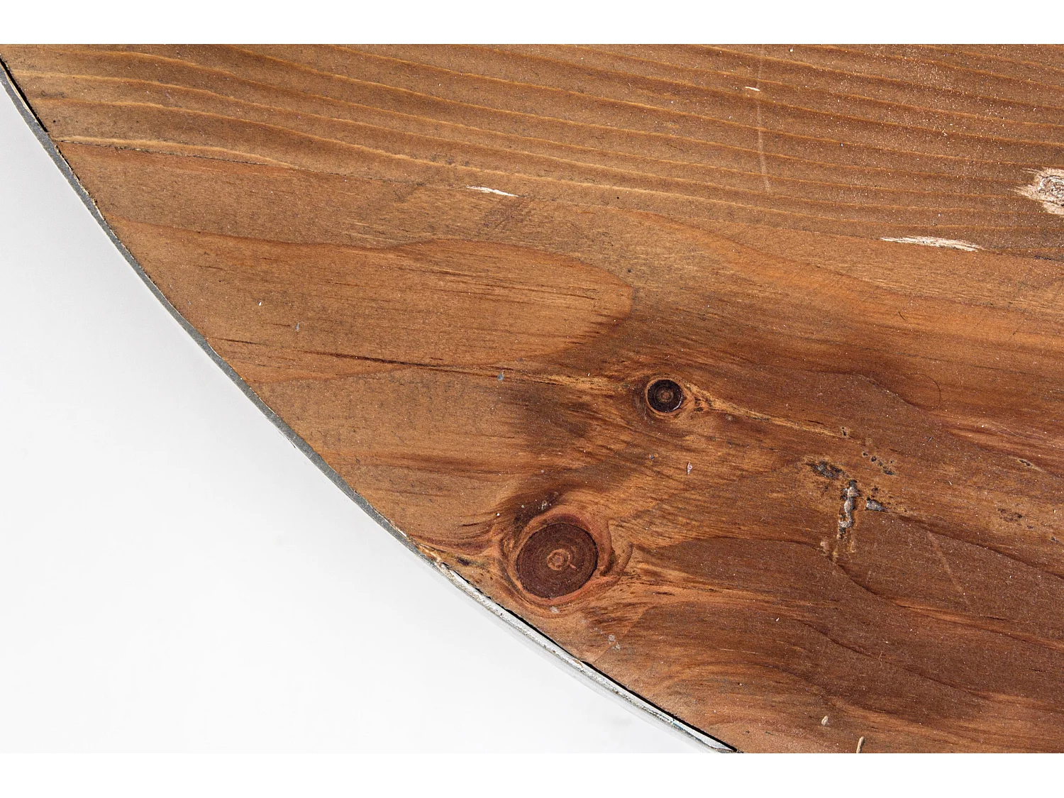 Table basse ronde en bois et acier blanc Lara 70cm