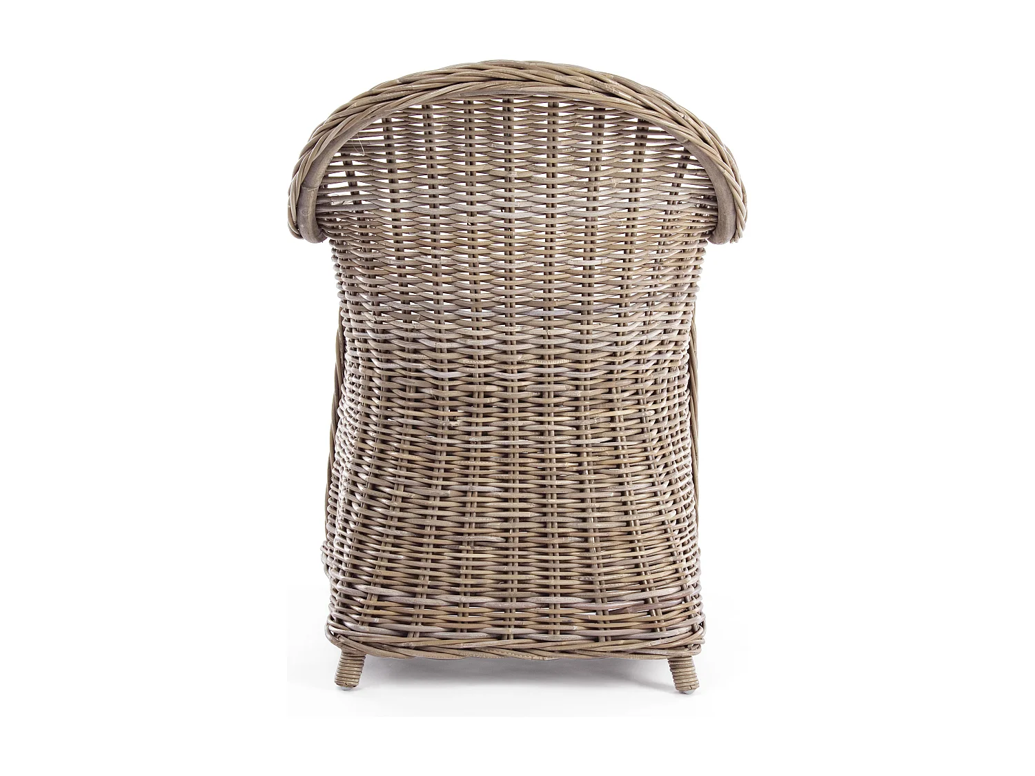 Fauteuil de jardin en rotin naturel avec coussin Marty