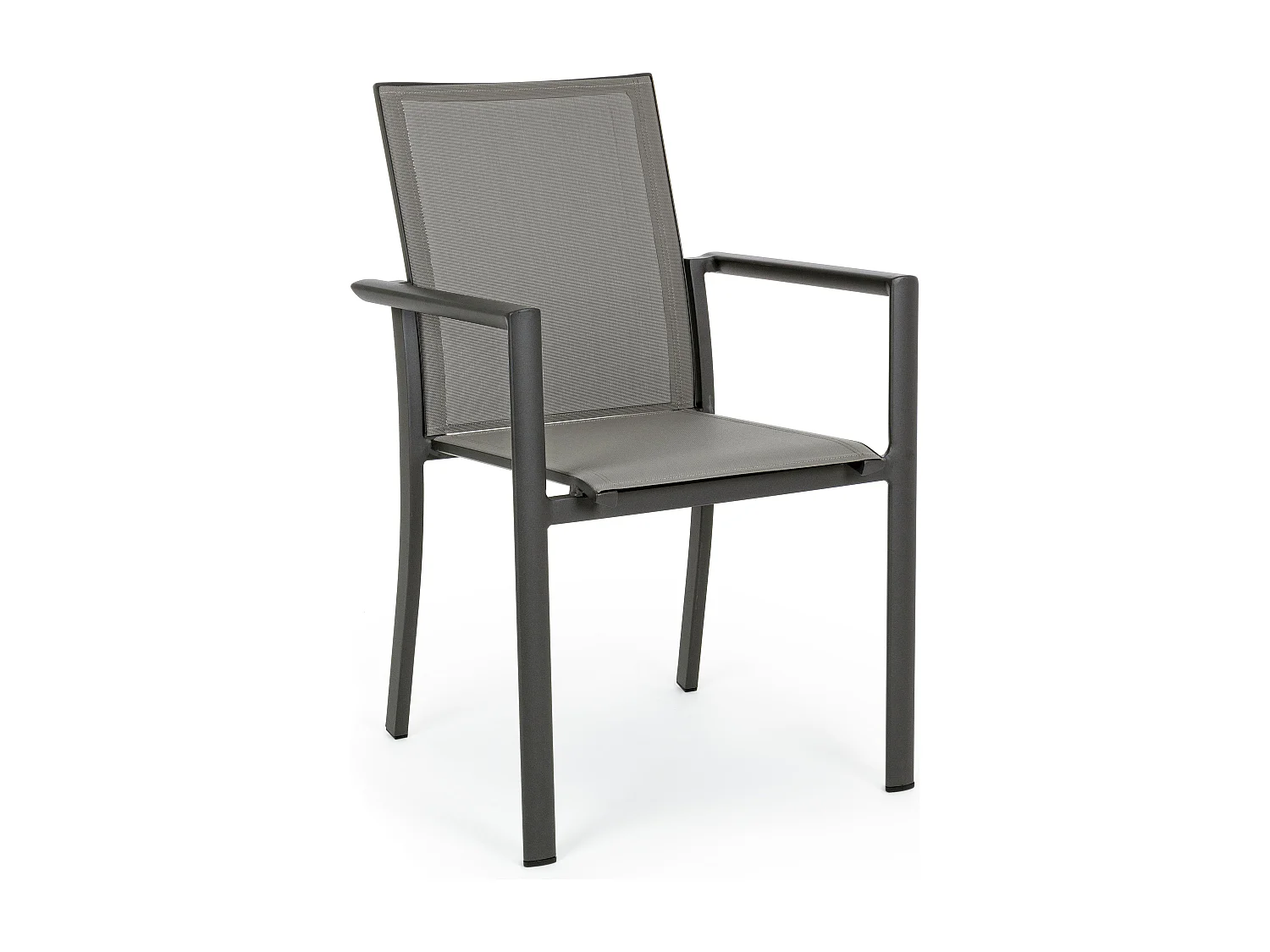 Fauteuil de jardin en aluminium anthracite Koni - Lot de 4
