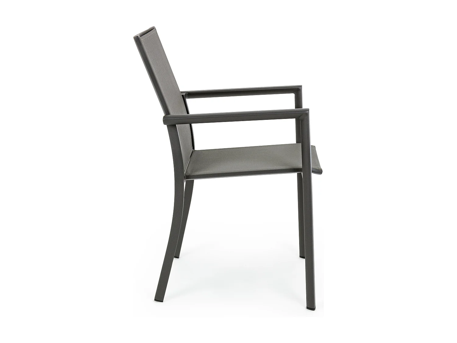 Fauteuil de jardin en aluminium anthracite Koni - Lot de 4