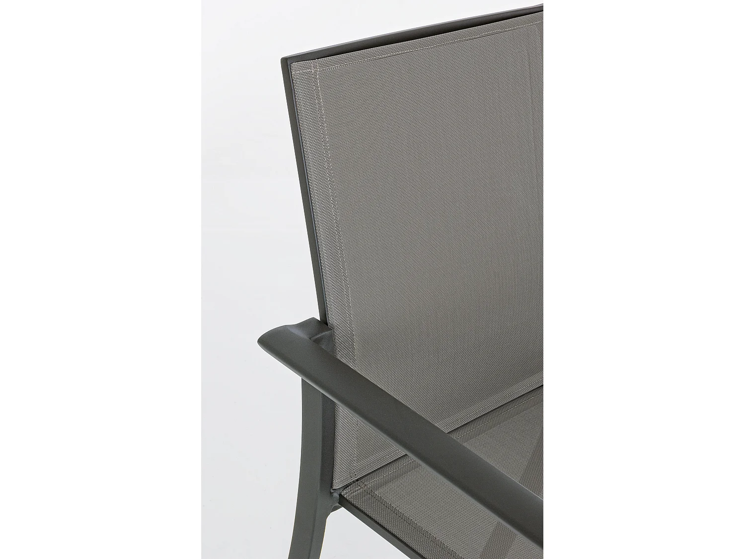 Fauteuil de jardin en aluminium anthracite Koni - Lot de 4