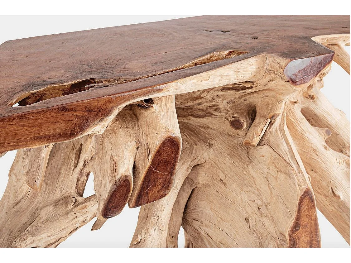 Console racines originales en teck Zanda 120cm