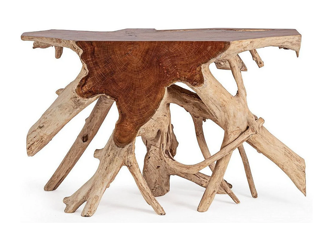 Console racines originales en teck Zanda 120cm