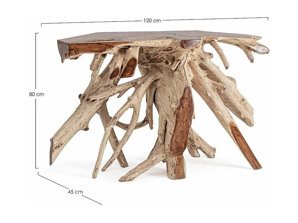 Zanda originele teakwortelconsole 120 cm