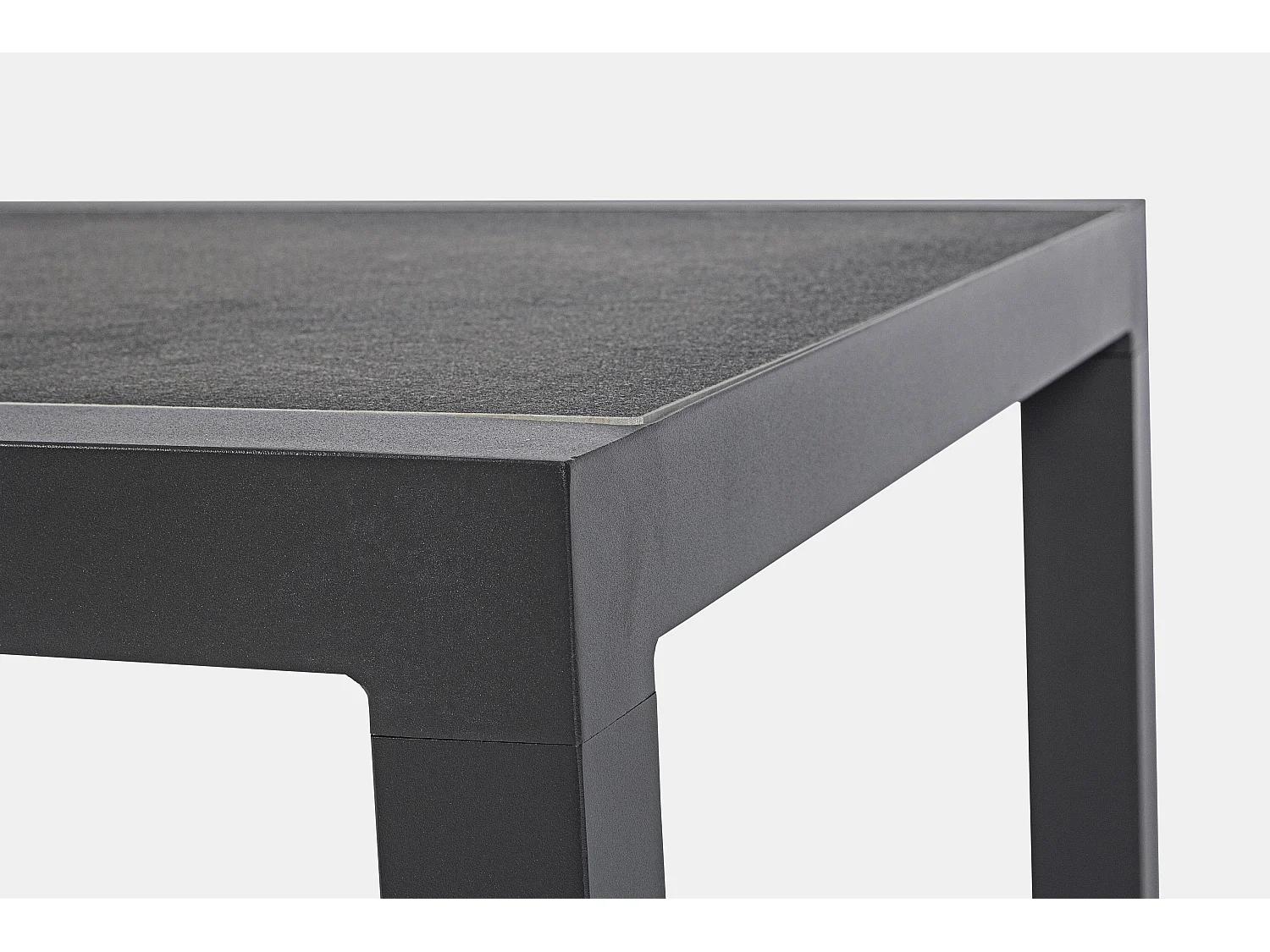 Table basse de jardin aluminium anthracite Keman L 120cm